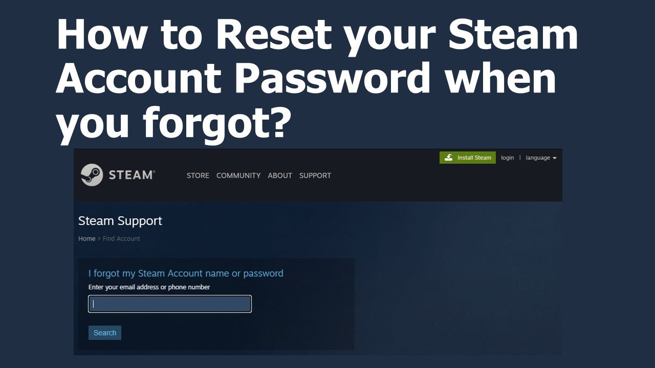 How to Reset your Steam Account Password when you forgot?