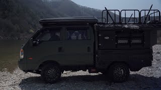 [4k] DIY truck camper with KIA Bongo 3 double cab 4x4 with LD / Three Korean Truck Campers