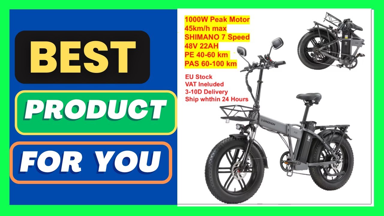 A20 Folding Electric Bike 1000W, 48V 18Ah/22Ah