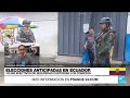 Informe desde Quito: avanza la jornada electoral de Ecuador con fuertes medidas de seguridad