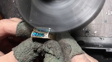 How to Polish an OPAL while inlayed in a Gold Ring. UNEDITED VIDEO!