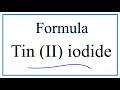 Iodine and Tin Compounds Concepts