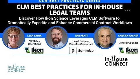 CLM Best Practices for In House Legal Teams