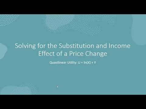 Income and Substitution