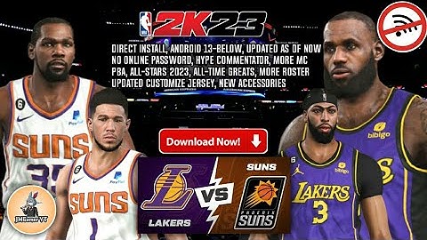 2K23 Updated Roster Offline | No F1VM | HD Graphics | Gameplay | Lakers vs Suns 2K23