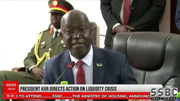 PRESIDENT VAN ZUID-SOEDAN BEËDIGT DE NIEUWE GOUVERNEUR VAN DE CENTRALE BANK VAN ZUID-SOEDAN TE MI...