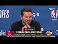 JJ Redick POSTGAME INTERVIEWS | Los Angeles Lakers beat Houston Rockets 101-94 in Game 2