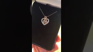 Kay SS 10K RG 1/8ct Diamonds in Rhythm Infinity Diamond Necklace