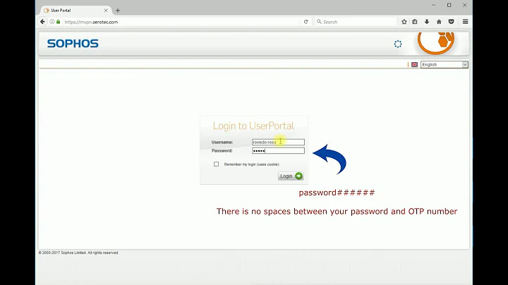 Sophos VPN Two Factor Set Up