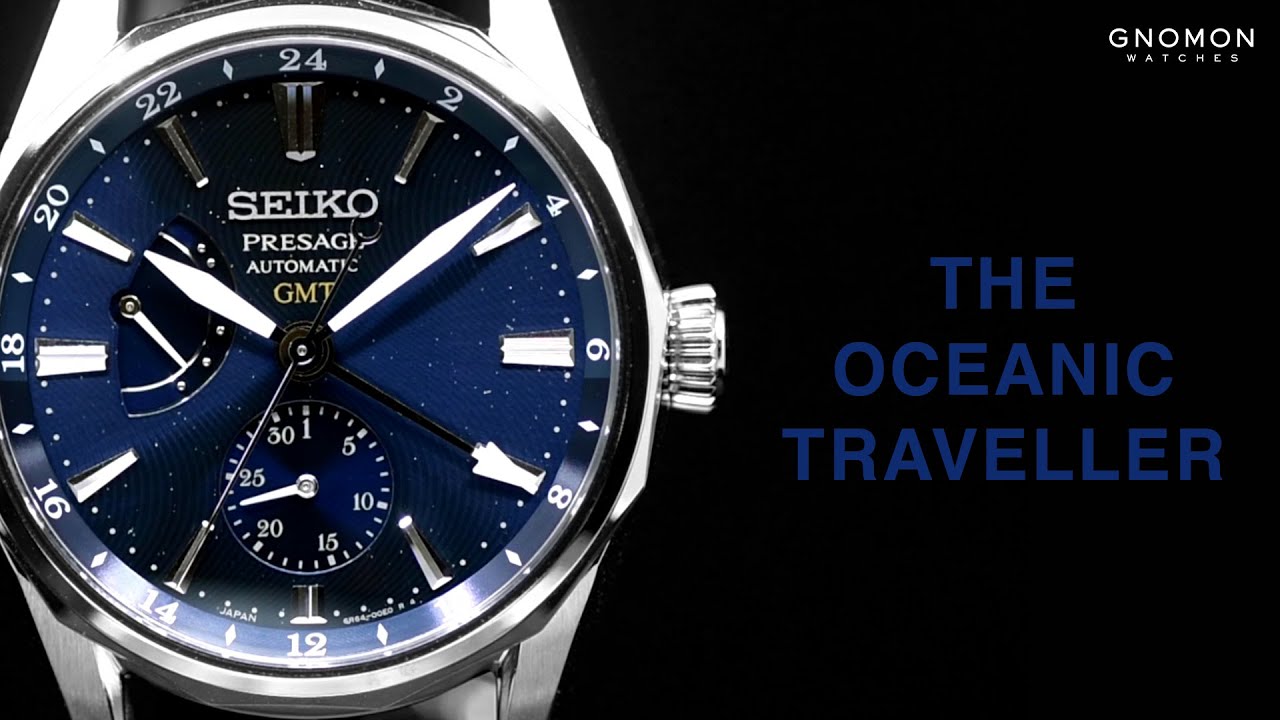 Seiko Presage Ocean Traveler GMT Night Blue Ref. SARF013 - YouTube