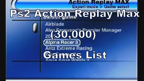 Action Replay Max 30,000 cheats (Cheat Disc) for Ps2 Games List.