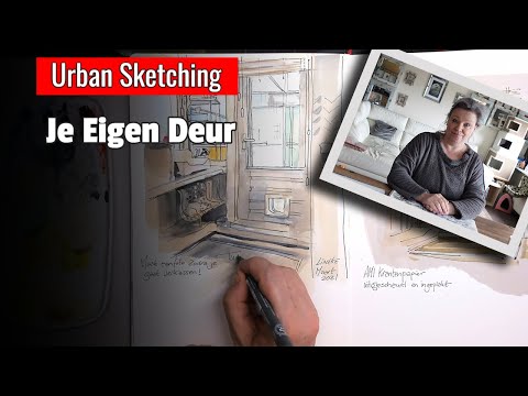 Urban Sketching - Teken Je eigen deur met pen en inkt tekenen Les 1
