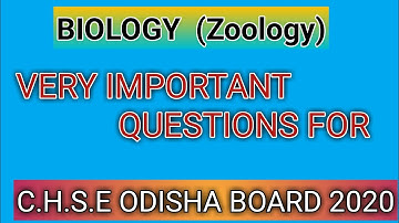 Important Questions On +2 Second Year Zoology || Chse Boad Exam 2021