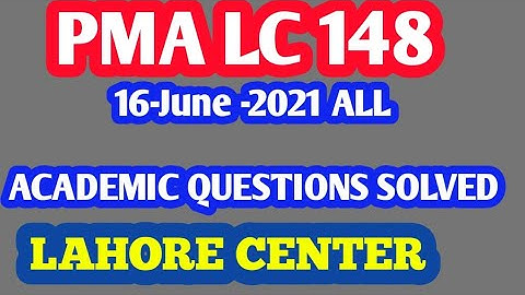 | PMA LC-148 || | LAHORE CENTER | | 16 June 2021 | ARMY INITIAL TEST |