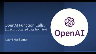 OpenAI Function Calls - Extract structured data from text