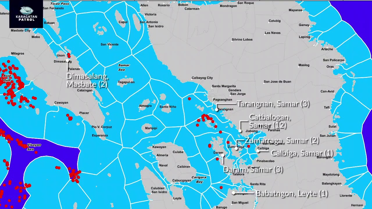 Commercial fishing boats detection, Samar Sea municipal waters, March 22 28, 2020