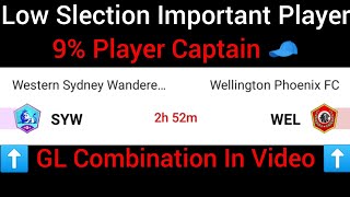 SYW vs WEL Dream11 Team | Western Sydney Wanderers vs Wellington Phoenix FC Dream11 | syw vs wel