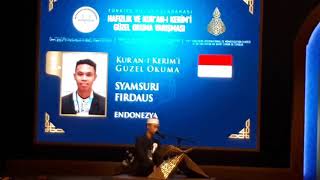 Syamsuri Firdaus Penutupan MTQ Internasional Ke - 7 Di Depan Presiden Erdogan (TURKEY)