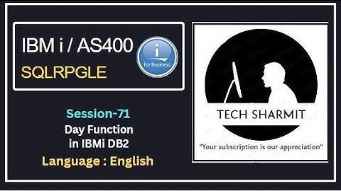 Day function in db2 sql  | SQLRPGLE | ibmi training | sqlrpgle as400 | db2 | db2 view