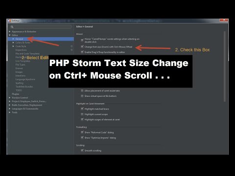 PhpStorm Text size - Increase or decrease code size in PhpStorm