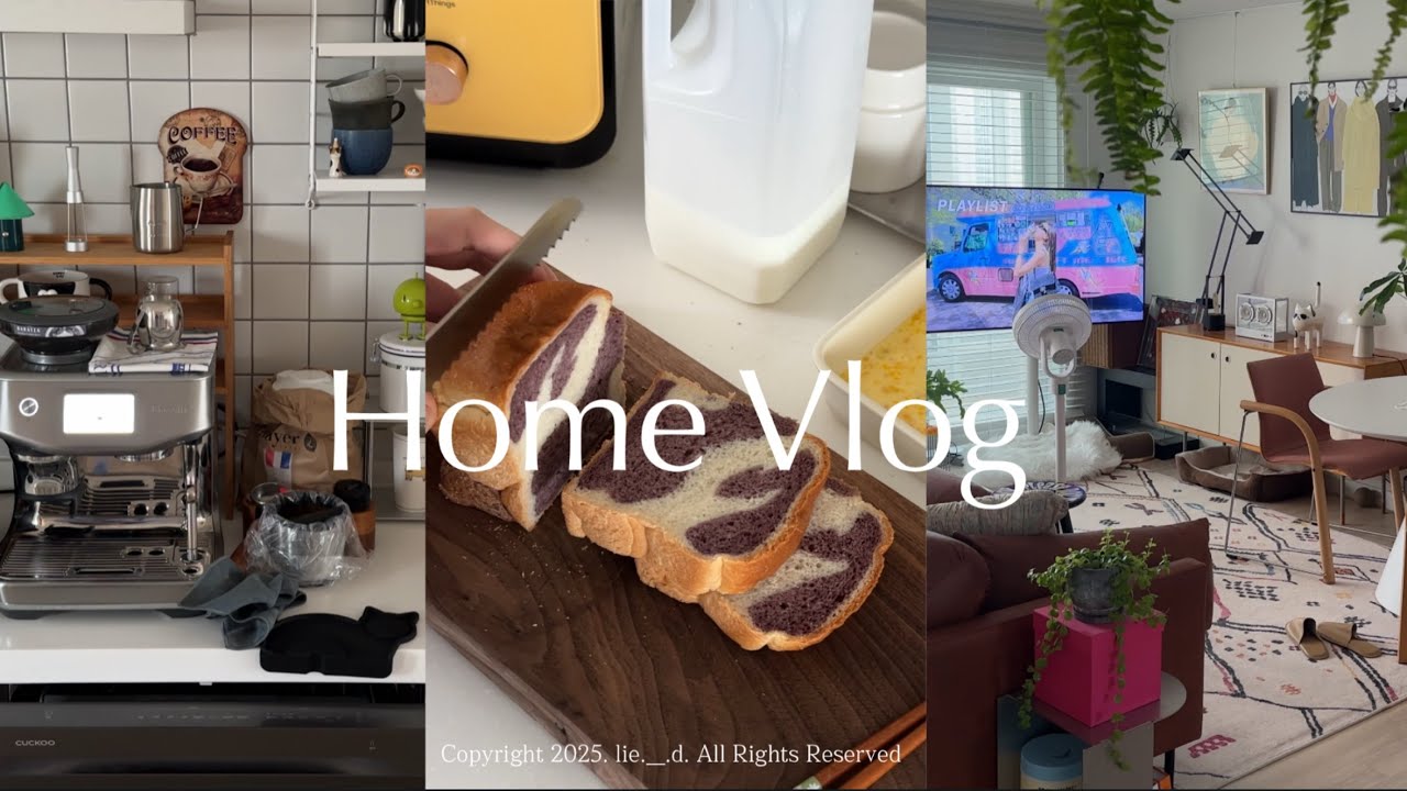 고양이삼남매와 먹고 보내는 휴일VLOG🌻 브레빌881|홈카페|홈브런치|고양이|주방인테리어|신혼집인테리어|30년구축아파트|도자기컵|실버솔트