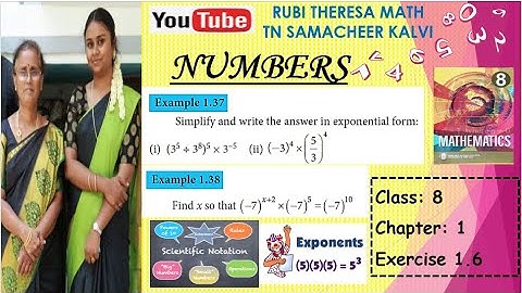 8th Maths _ TN Samacheer Kalvi _ Chapter 1 _ Numbers _ Example 1.37, 1.38