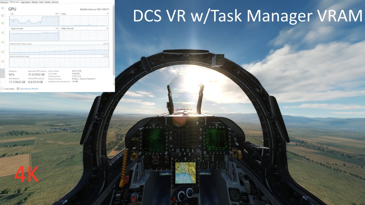 DCS 3090ti: F/A-18 Hornet VR/4K Landing with Task Manager - YouTube