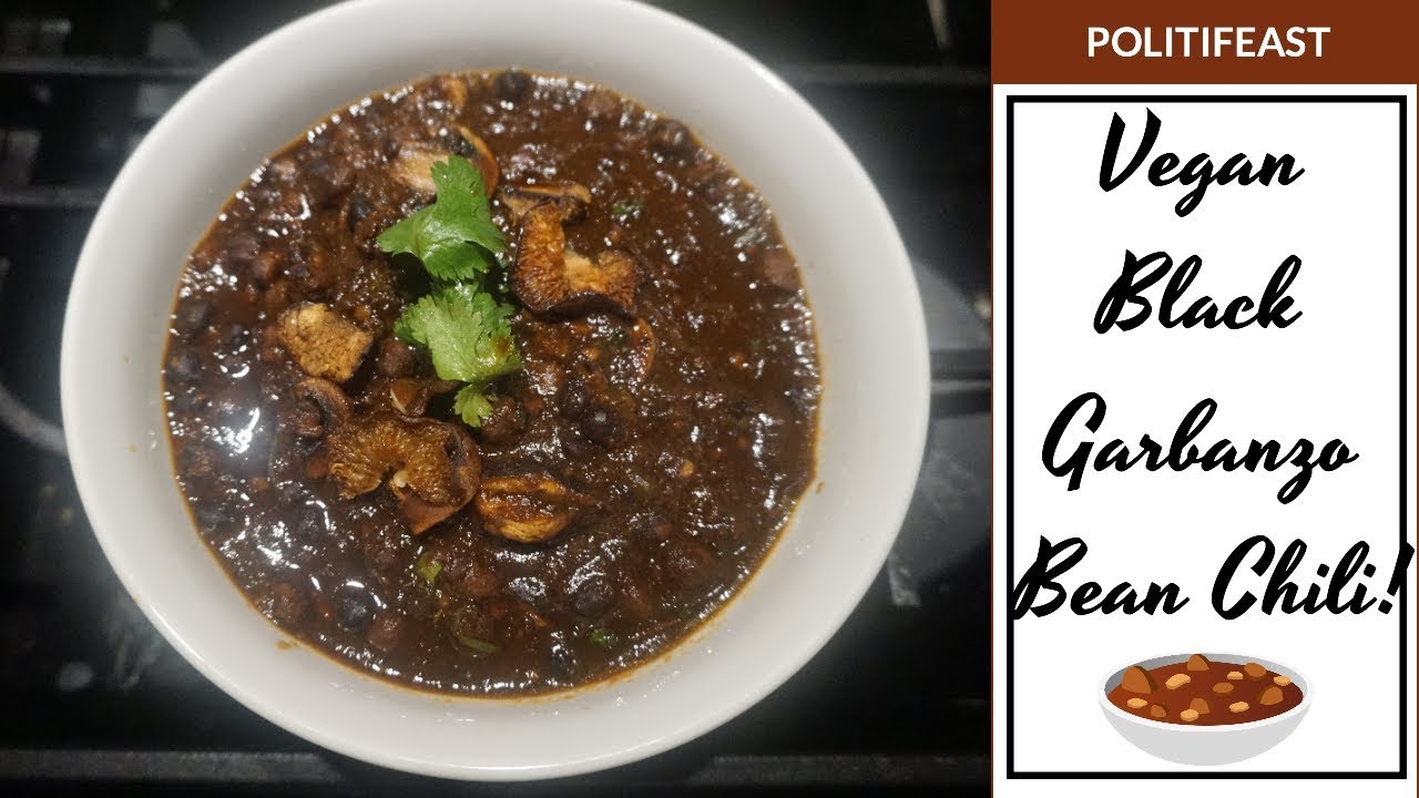 Vegan Black Garbanzo Bean Chili! (No Black or Kidney Beans) YouTube