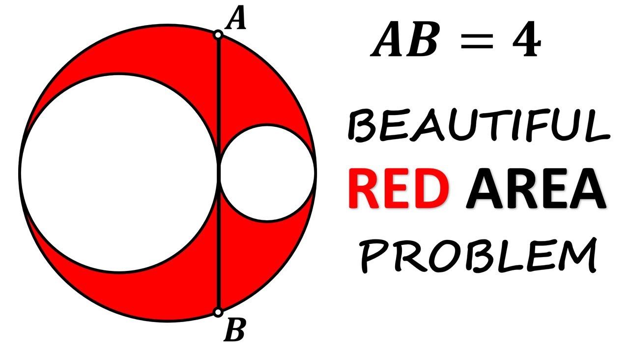 Можем ли мы как-то вычислить область, закрашенную красным? | Геометрическая головоломка