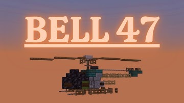 Minecraft: How to build a Helicopter in Minecraft (Bell 47) Minecraft Helicopter Tutorial