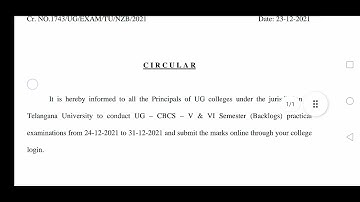 Telangana University 5th&6th semester Backlog practical exams|TU degree 5th&6th semester practicals