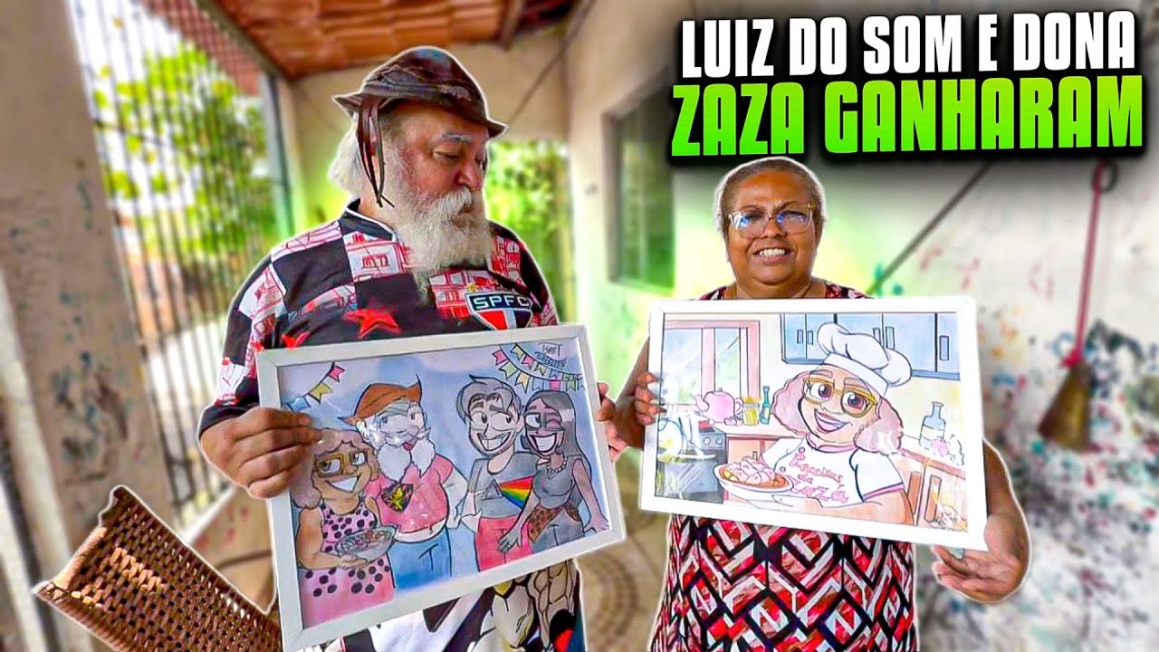 LUIZ DO SOM E DONA ZAZA GANHARAM UM QUADRO 😱😱😱 | RECEBIDOS DO LUIZ DO SOM 