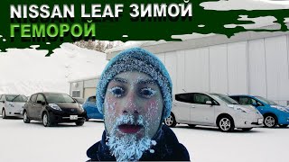 Проблемы Ниссан Лиф зимой. Зарядка электромобиля. Правый руль в Москве.