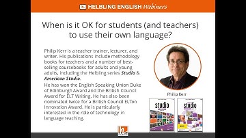 Philip Kerr - When is it OK for students (and teachers) to use their own language?