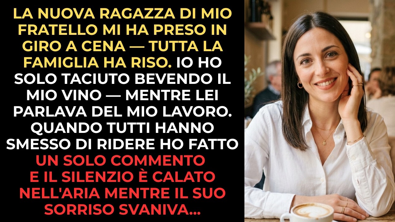 La nuova ragazza di mio fratello mi ha preso in giro a cena: tutti hanno riso… finché non ho parlato