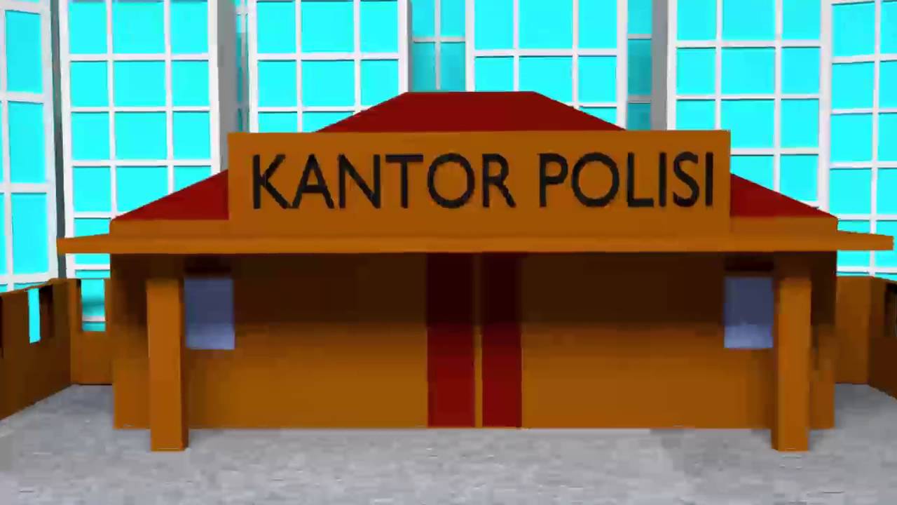 Gambar Animasi Kantor Polisi