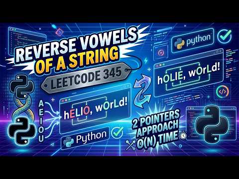 LeetCode 345: Reverse Vowels of a String | Two Pointer Solution in Python