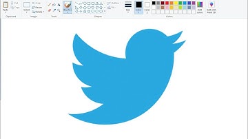 How to draw Twitter Logo on Computer using Ms Paint | Famous Logo Drawing.