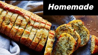 How to make easy Homemade garlic soup and bread recipe