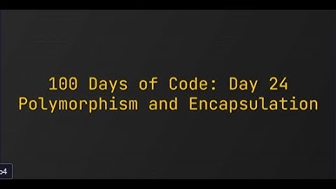 Day 24 - 100 Days of Code