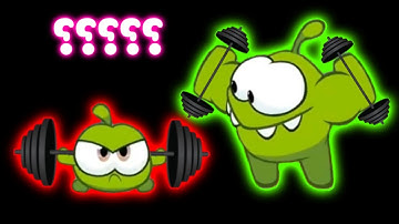 6 Giant Om Nom & Nibble Nom Strong Sound Variations in 42 Seconds