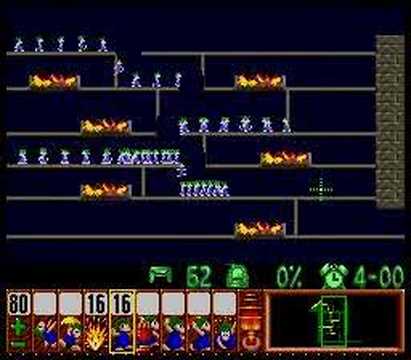 Lemmings - Fun Level 18 Solution