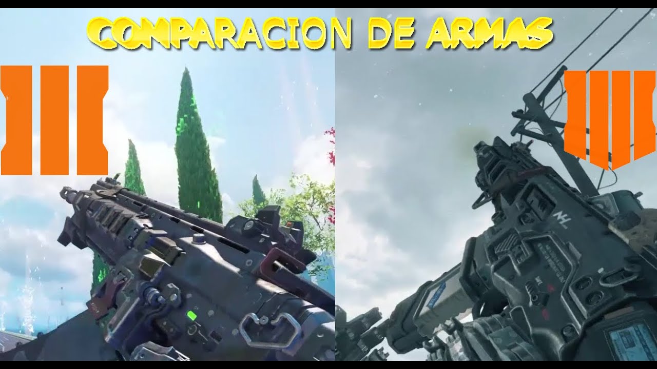 COMPARACIÓN DE ARMAS BO3 VS BO4 YouTube