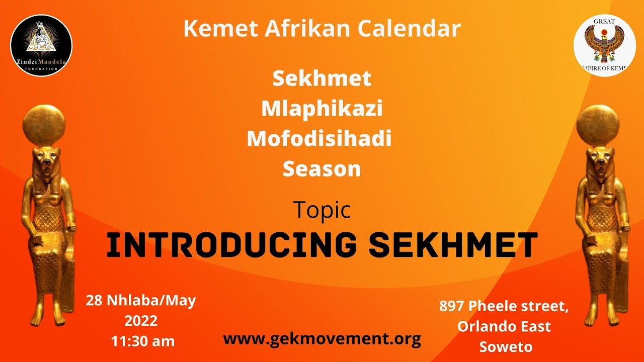 Great Empire of Kemet Bonabakhulu: Zindzi Mandela Foundation presents the Kemet/African Calendar