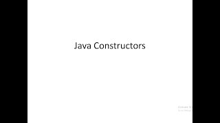 Constructors in Java
