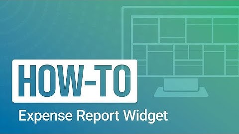 eBacon How-To: Expense Report Widget