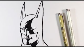 How to Ink Batman - Easy Drawings