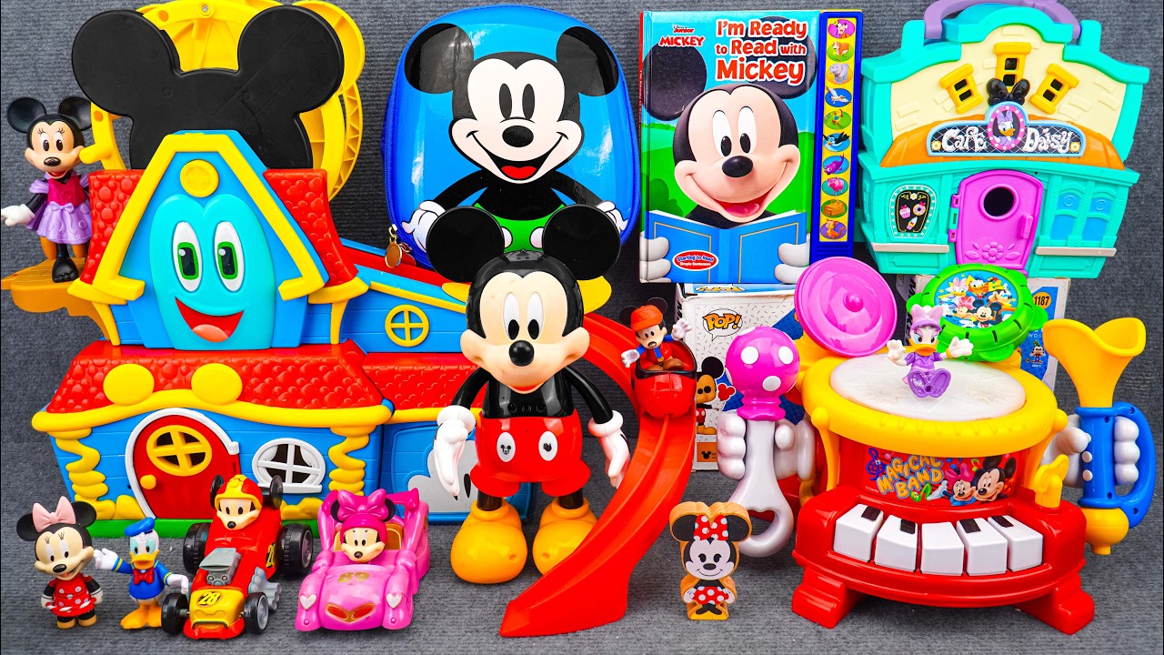 Satisfying with Unboxing Disney Mickey Mouse Jumbo Fun House Playset ...