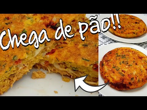 CUSCUZ DE FRIGIDEIRA TEMPERADO E RECHEADO PARA O CAFÉ DA MANHÃ! | FRANGO COM REQUEIJÃO