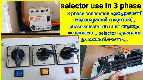 selector use in 3 phase/phase selector switch connection#i love god